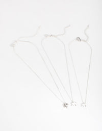 Silver Puzzle 3-Pack Necklace - link has visual effect only