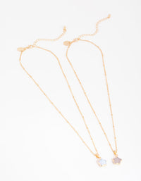 Gold Semi-Precious Star 2-Pack Necklaces - link has visual effect only