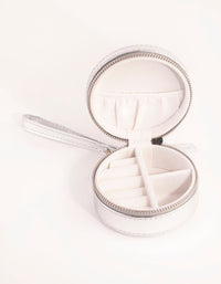 Round Silver Jewellery Box - link has visual effect only