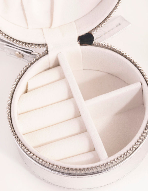 Round Silver Jewellery Box