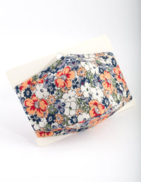 Orange and Blue Flower Mask - link has visual effect only