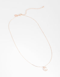 Rose Gold Moon and Star Necklace - link has visual effect only