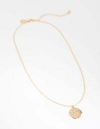 Gold Star Disc Necklace - link has visual effect only