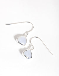 Sterling Silver Blue Lace Agate Drop Earrings - link has visual effect only