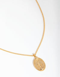 18ct Oval Pendant Necklace - link has visual effect only