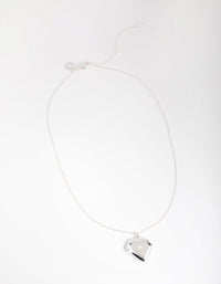 Silver Plated Cubic Zirconia Heart Locket Necklace - link has visual effect only