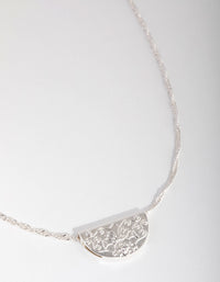 Silver Plated Cubic Zirconia Half Circle Necklace - link has visual effect only