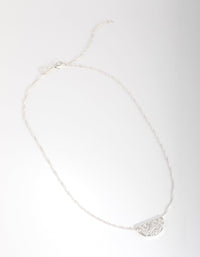 Silver Plated Cubic Zirconia Half Circle Necklace - link has visual effect only