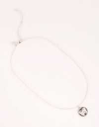 Silver Plated Butterfly Coin Necklace - link has visual effect only