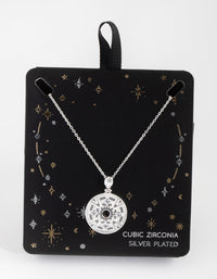 Silver Plated Open Centre Cubic Zirconia Necklace - link has visual effect only