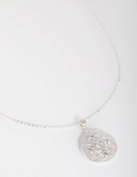 Silver Plated Open Centre Cubic Zirconia Necklace - link has visual effect only