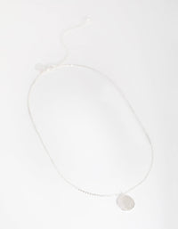 Silver Plated Half Moon Coin Necklace - link has visual effect only