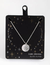 Silver Plated Half Moon Coin Necklace - link has visual effect only