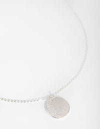 Silver Plated Half Moon Coin Necklace - link has visual effect only