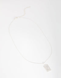 Silver Plated Moon Card Necklace - link has visual effect only