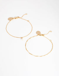18ct 镀金六月珍珠手链套装 - link has visual effect only