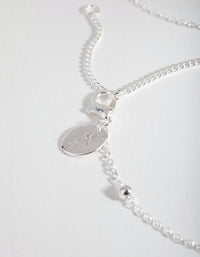 Silver Plated Cubic Zirconia Hamsa and Moon Bracelet Set - link has visual effect only