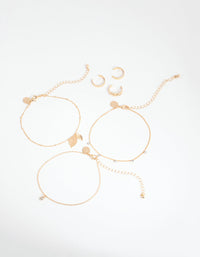 Gold Leaf Anklet and Toe Ring 6-Pack - link has visual effect only