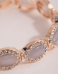 Rose Gold Catseye Stretch Bracelet - link has visual effect only