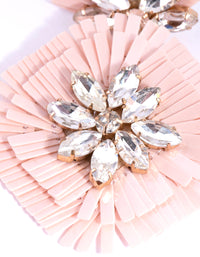 Pink Sequin Diamante Fan Earrings - link has visual effect only