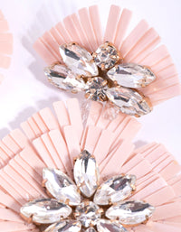 Pink Sequin Diamante Fan Earrings - link has visual effect only