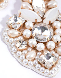 Statement Diamante and Pearl Teardrop Earrings - link has visual effect only
