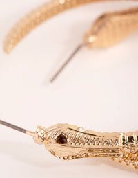 Gold Textured Snake Hoop Earrings - link has visual effect only
