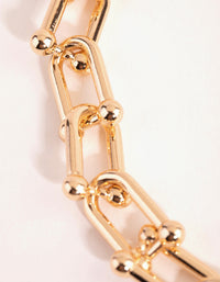 Gold Hardware Link Necklaces - link has visual effect only