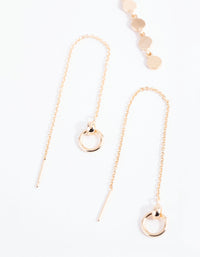 Gold Circle and Disc Earring Set - link has visual effect only