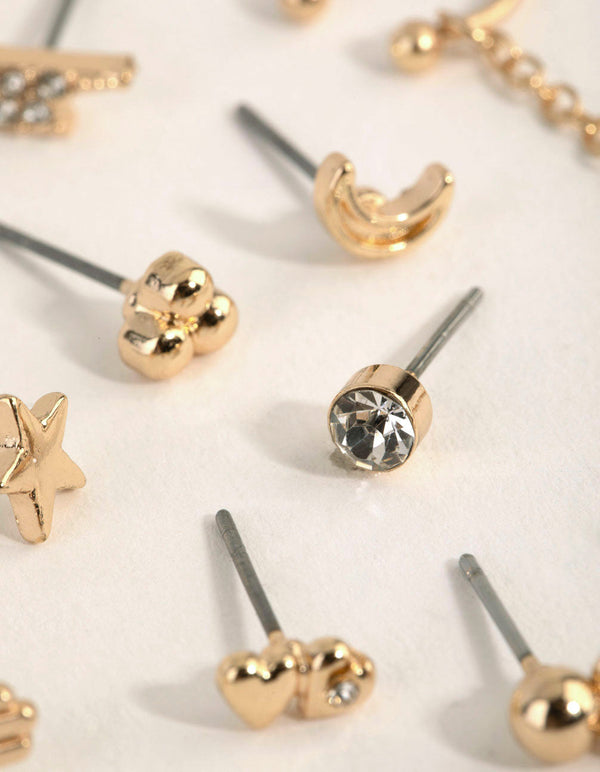 Gold Arrow Cuff Earring Pack