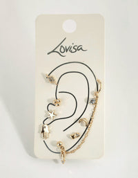 Gold Arrow Cuff Earring Pack - link has visual effect only