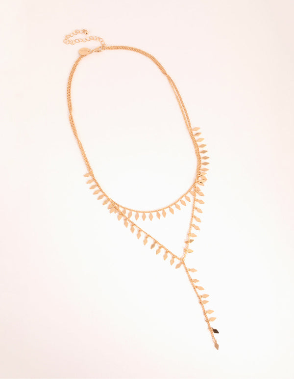 Gold Flat Jingly Necklace