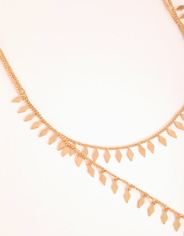 Gold Flat Jingly Necklace