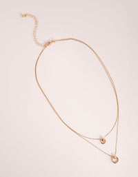 Gold Double Ring Necklace 2-Pack - link has visual effect only