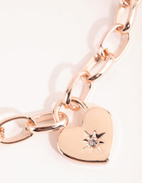 Rose Gold Chain and Heart Necklace - link has visual effect only