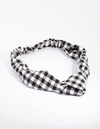 Gingham Knot Stretch Headband - link has visual effect only