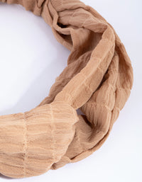 Textured Tan Stretch Headband - link has visual effect only