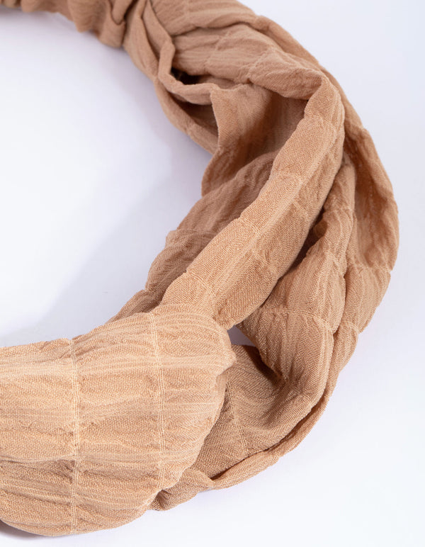Textured Tan Stretch Headband