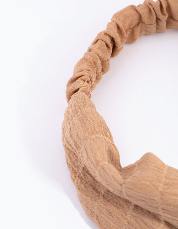 Textured Tan Stretch Headband