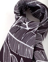 Black Leaf Sketch Scarf - link has visual effect only