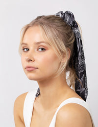 Black Leaf Sketch Scarf - link has visual effect only