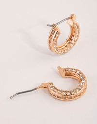 Gold Bling Thick Hoop Earrings - link has visual effect only