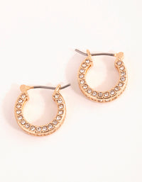 Gold Bling Thick Hoop Earrings - link has visual effect only
