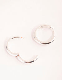 Silver Simple Huggie Earrings - link has visual effect only