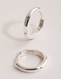 Silver Simple Huggie Earrings - link has visual effect only