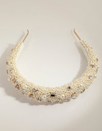 Statement Padded Pearl Alice Band - link has visual effect only