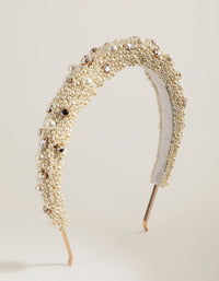 Statement Padded Pearl Alice Band - link has visual effect only