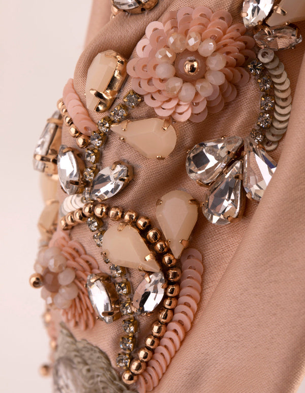 Blush Hand Beaded Alice Band