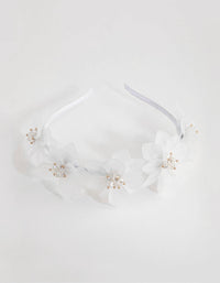 Frosted Acrylic Beaded Flower Alice Band - link has visual effect only