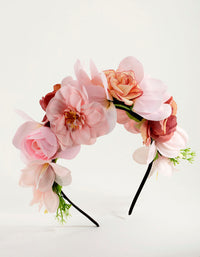 Blush Floral Crown Alice Band - link has visual effect only
